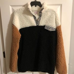 Multi-Color/Pattern Button Neck Fleece